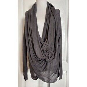 $275 Alice + Olivia Drape Wrap Around Open Cardigan Modal Top Designer Top M